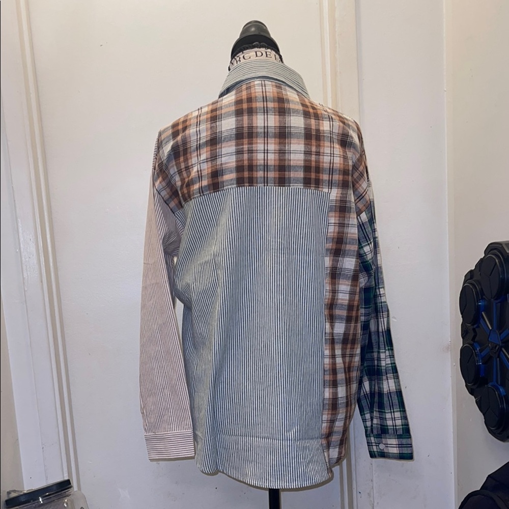 Sadie & Sage Multicolor Patchwork Button Down Shirt - Picture 3 of 3